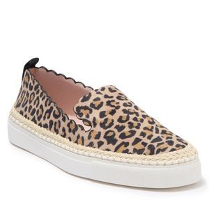 🆕Kate Spade Loren Leopard Print Suede Slip-on Sneaker Brown 8.5